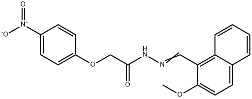 N'-[(2-methoxy-1-naphthyl)methylene]-2-(4-nitrophenoxy)acetohydrazide 结构式