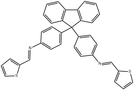 (2-thienylmethylene)[4-(9-{4-[(2-thienylmethylene)amino]phenyl}-9H-fluoren-9-yl)phenyl]amine 结构式