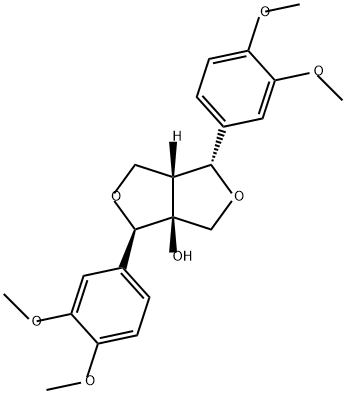 4,8-bis(3,4-dimethoxyphenyl)-3,7-dioxabicyclo[3.3.0]octan-1-ol 结构式