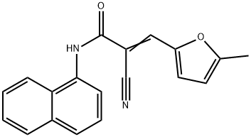 (E)-2-cyano-3-(5-methylfuran-2-yl)-N-(naphthalen-1-yl)acrylamide 结构式