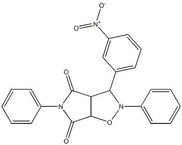 3-(3-nitrophenyl)-2,5-diphenyltetrahydro-4H-pyrrolo[3,4-d]isoxazole-4,6(5H)-dione 结构式