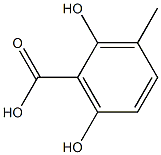 2,6-二羟基-3-甲基苯甲酸 结构式