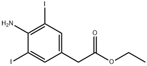 (4-Amino-3,5-diiodo-phenyl)-acetic acid ethyl ester 结构式