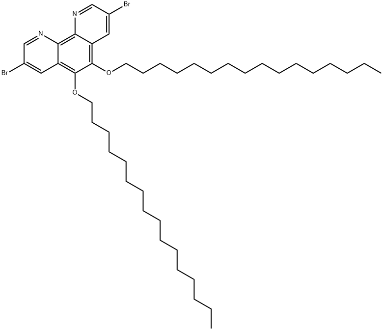 1,10-Phenanthroline, 3,8-dibromo-5,6-bis(hexadecyloxy)- 结构式