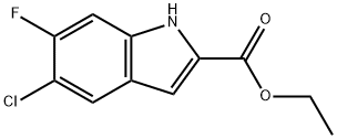 Ethyl 5-chloro-6-fluoro-1H-indole-2-carboxylate 结构式