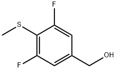 3,5-二氟-4-(甲基硫烷基)苯基]甲醇 结构式