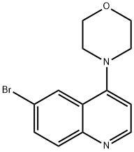 4-(6-BROMOQUINOLIN-4-YL)MORPHOLINE 结构式