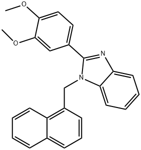 2-(3,4-dimethoxyphenyl)-1-(naphthalen-1-ylmethyl)-1H-benzo[d]imidazole 结构式