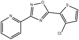 2-(5-(3-氯噻吩-2-基)-1,2,4-恶二唑-3-基)吡啶 结构式