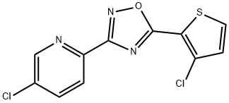 3-(5-CHLOROPYRIDIN-2-YL)-5-(3-CHLOROTHIOPHEN-2-YL)-1,2,4-OXADIAZOLE 结构式