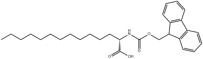 (2S)-2-(FMOC-氨基)十四烷酸 结构式