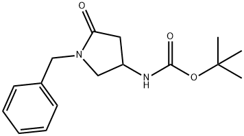 N-BOC-氨基-1-苄基吡咯烷-2-酮 结构式
