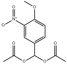 (4-甲氧基-3-硝基苯基)亚甲基二乙酸酯 结构式