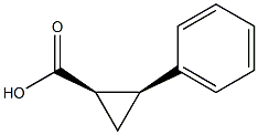 (1R,2S)-2-苯基环丙烷-1-羧酸 结构式