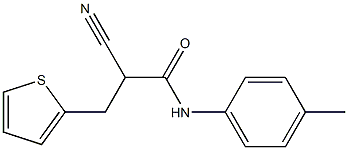 2-cyano-N-(4-methylphenyl)-3-thiophen-2-ylpropanamide 结构式