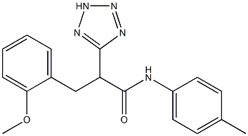 3-(2-methoxyphenyl)-N-(4-methylphenyl)-2-(2H-tetrazol-5-yl)propanamide 结构式