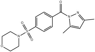 (3,5-dimethyl-1H-pyrazol-1-yl)(4-(morpholinosulfonyl)phenyl)methanone 结构式