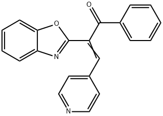 (Z)-2-(benzo[d]oxazol-2-yl)-1-phenyl-3-(pyridin-4-yl)prop-2-en-1-one 结构式