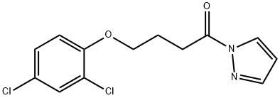 4-(2,4-dichlorophenoxy)-1-pyrazol-1-ylbutan-1-one 结构式