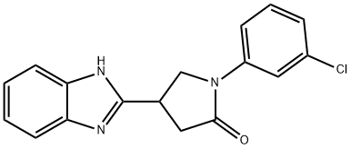 4-(1H-benzimidazol-2-yl)-1-(3-chlorophenyl)pyrrolidin-2-one 结构式