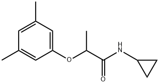 N-cyclopropyl-2-(3,5-dimethylphenoxy)propanamide 结构式