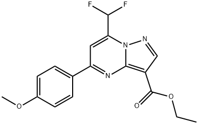 ethyl 7-(difluoromethyl)-5-(4-methoxyphenyl)pyrazolo[1,5-a]pyrimidine-3-carboxylate 结构式