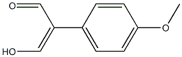 (Z)-3-hydroxy-2-(4-methoxyphenyl)prop-2-enal 结构式