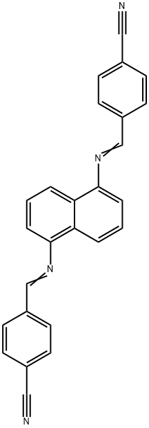 4,4'-[1,5-naphthalenediylbis(nitrilomethylylidene)]dibenzonitrile 结构式