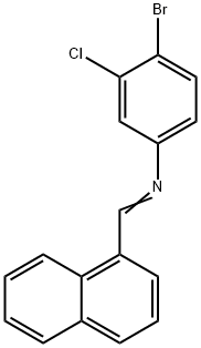 (4-bromo-3-chlorophenyl)(1-naphthylmethylene)amine 结构式