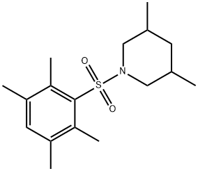 3,5-dimethyl-1-((2,3,5,6-tetramethylphenyl)sulfonyl)piperidine 结构式