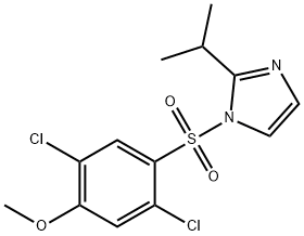 1-((2,5-dichloro-4-methoxyphenyl)sulfonyl)-2-isopropyl-1H-imidazole 结构式