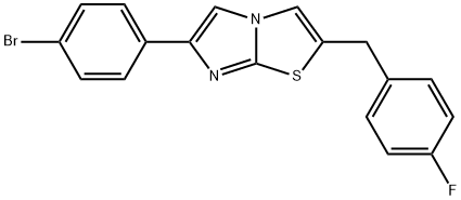 6-(4-bromophenyl)-2-(4-fluorobenzyl)imidazo[2,1-b]thiazole 结构式