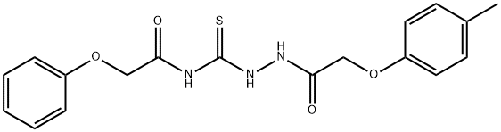 N-({2-[(4-methylphenoxy)acetyl]hydrazino}carbonothioyl)-2-phenoxyacetamide 结构式