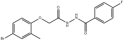 N'-[(4-bromo-2-methylphenoxy)acetyl]-4-fluorobenzohydrazide 结构式