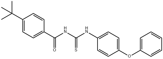 4-tert-butyl-N-{[(4-phenoxyphenyl)amino]carbonothioyl}benzamide 结构式