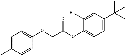 2-bromo-4-tert-butylphenyl (4-methylphenoxy)acetate 结构式