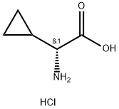 R-2-环丙基甘氨酸盐酸盐 结构式