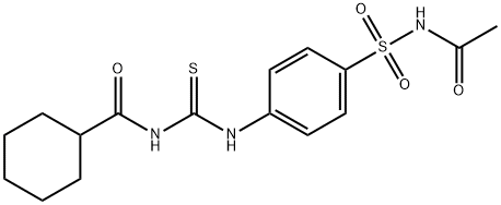 N-[({4-[(acetylamino)sulfonyl]phenyl}amino)carbonothioyl]cyclohexanecarboxamide 结构式