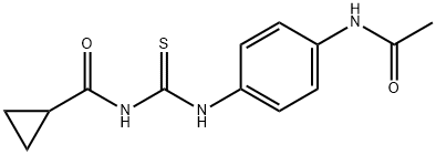 N-({[4-(acetylamino)phenyl]amino}carbonothioyl)cyclopropanecarboxamide 结构式