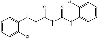 2-(2-chlorophenoxy)-N-{[(2-chlorophenyl)amino]carbonothioyl}acetamide 结构式