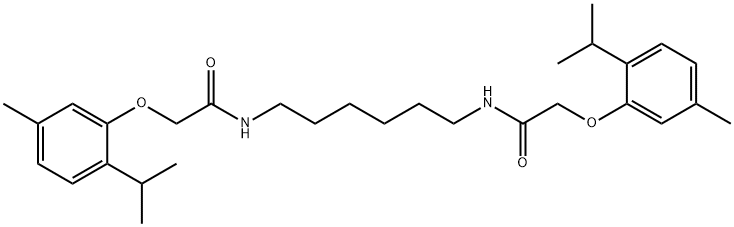 N,N'-1,6-hexanediylbis[2-(2-isopropyl-5-methylphenoxy)acetamide] 结构式