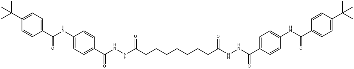 N,N'-[(1,9-dioxo-1,9-nonanediyl)bis(2,1-hydrazinediylcarbonyl-4,1-phenylene)]bis(4-tert-butylbenzamide) 结构式