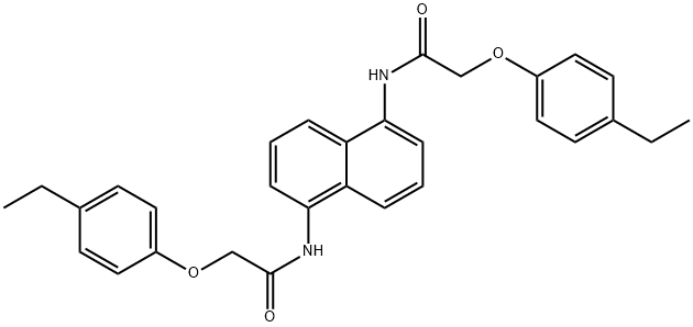 N,N'-1,5-naphthalenediylbis[2-(4-ethylphenoxy)acetamide] 结构式