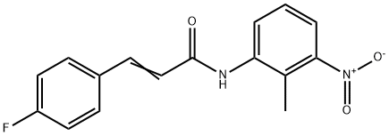 3-(4-fluorophenyl)-N-(2-methyl-3-nitrophenyl)acrylamide 结构式