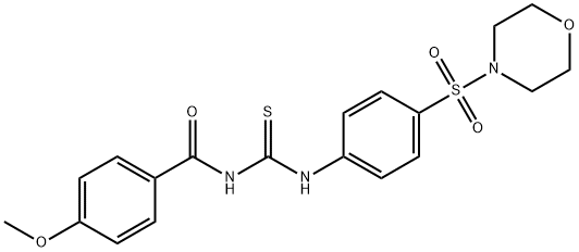 4-methoxy-N-({[4-(4-morpholinylsulfonyl)phenyl]amino}carbonothioyl)benzamide 结构式