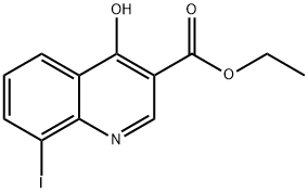 4-羟基-8-碘喹啉-3-羧酸乙酯 结构式