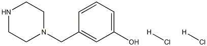 3-(1-piperazinylmethyl)phenol dihydrochloride 结构式