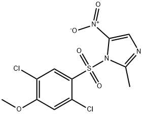 1-((2,5-dichloro-4-methoxyphenyl)sulfonyl)-2-methyl-5-nitro-1H-imidazole 结构式