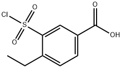 3-(氯磺酰基)-4-乙基苯甲酸 结构式