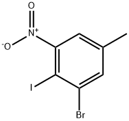 1-溴-2-碘-5-甲基-3-硝基苯 结构式